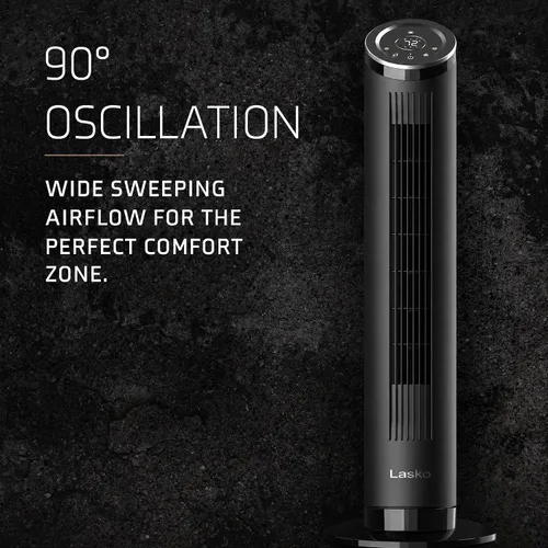 Miniatura 5 de Lasko Ventilador de torre Ascend con control remoto, ventiladores de piso de 36 pulgadas para dormitorio del hogar, flujo de aire de 29 pies/s