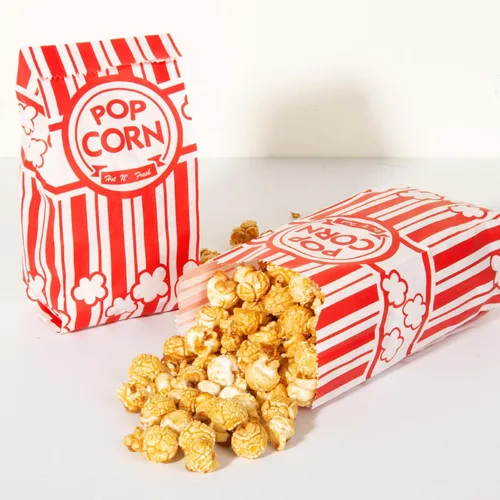 Miniatura 7 de 500 bolsas de papel para palomitas de maíz para fiestas, 1 onza, pequeñas porciones individuales vintage, contenedores de palomitas de maíz, bolsas