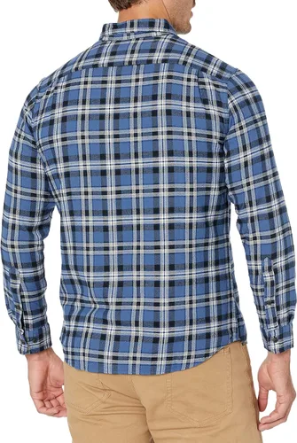 Miniatura 29 de Amazon Essentials Camisas de franela de manga larga para hombre, corte ajustado, a cuadros con botones