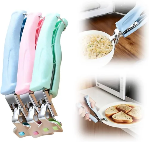 Clip Multiusos Anti-Quemaduras para Platos de Cocina, 2025 Mejora Multifunción Anti-Quemaduras Clip de Silicona Anti-Quemadura Antideslizante para