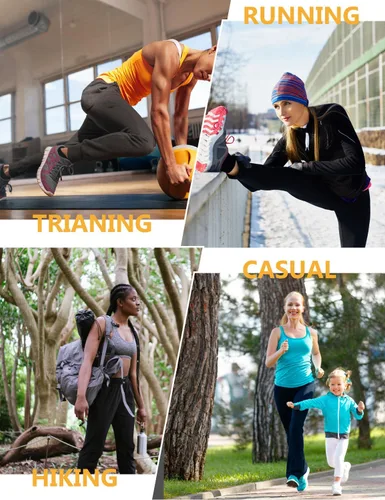 Miniatura 6 de BALEAF Pantalones deportivos para mujer, pantalones deportivos para correr, bolsillos con cremallera, pantalones deportivos para calentar, casuales