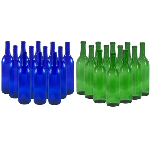 Miniatura 8 de FastRack 12 botellas de vino azul cobalto con 30 corchos de vino de primera calidad