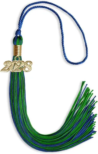 Miniatura 38 de Endea Graduation - Borla de doble color mixto con fecha dorada (negro/dorado antiguo, 2021)