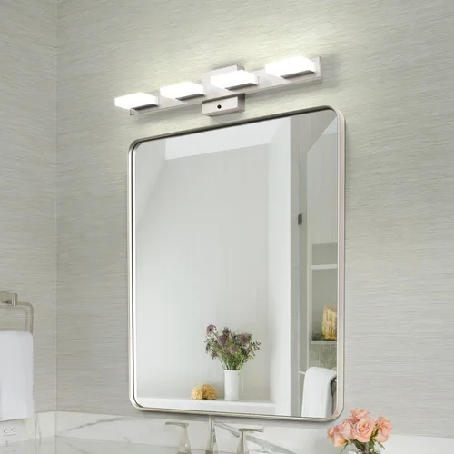 Miniatura 5 de Lámpara LED moderna de tocador de 24.8 pulgadas, 4 luces para iluminación de pared de baño, 23 W, regulable, 3000 K, 4000 K, 5000 K