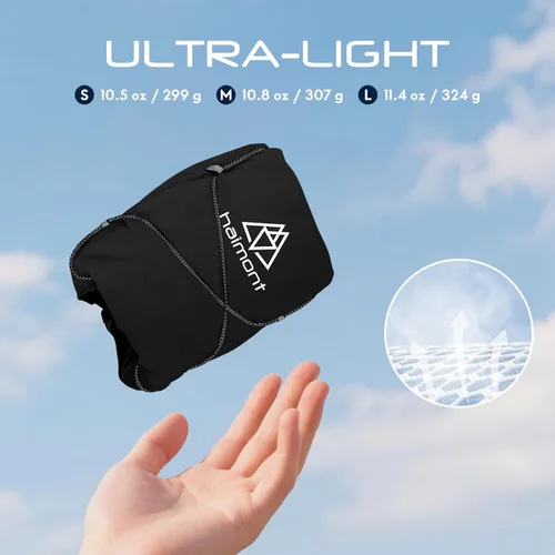 Miniatura 2 de Haimont Chaleco de hidratación para correr con botellas de agua para hombres y mujeres, chaleco hidratado ligero de 10 litros para correr por Negro