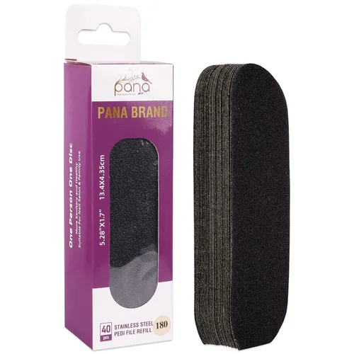 Miniatura 14 de PANA 40 piezas de recambio de archivo Pedi grande negro para lima de pies de acero inoxidable para lijar raspador de pies, almohadillas de recambio
