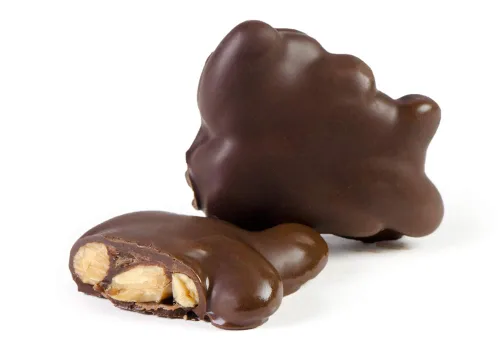 Miniatura 5 de Caja de nueces cubiertas de chocolate con caramelo, variedad surtida de nueces de chocolate, hamburguesas de nueces, almendras, racimos