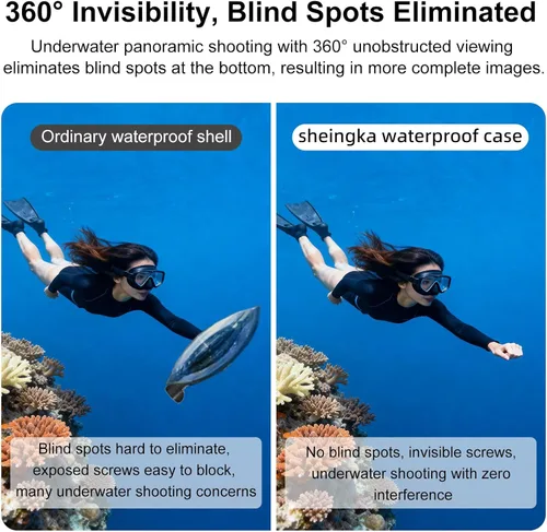 Miniatura 3 de Coyktonty Estuche de buceo impermeable para DJI Osmo 360, soporta 50M/164FT Subacuático Buceo Buceo Buceo Profundo