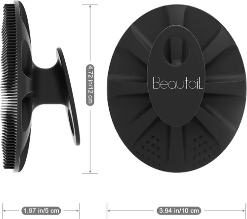 Miniatura 8 de BEAUTAIL Cepillo de silicona para ducha y baño, exfoliante suave para mujeres y hombres, piel sensible al bebé, fácil de limpiar, enjabona bien, más