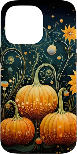Miniatura 21 de Funda floral para iPhone 16 Pumpkins Vintage Otoño Otoño