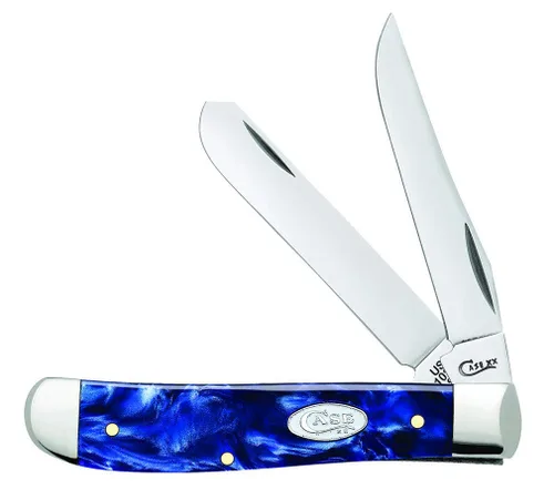 Case WR XX Navaja de bolsillo Mini Trampero Sparxx Blue Pearl Kirinite Artículo #23432 - (10207 SS) - Longitud cerrada: 3 1/2 pulgadas