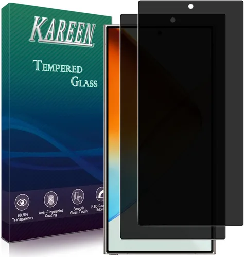 Miniatura 13 de KAREEN Paquete de 2 protectores de pantalla de privacidad para Samsung Galaxy S23 FE 5G / A54 5G anti espía privado de vidrio templado