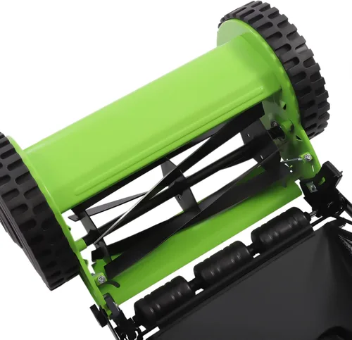 Miniatura 8 de Futchoy Cortacésped manual de 12 pulgadas con bolsa de colección de 23 litros, 5 cuchillas