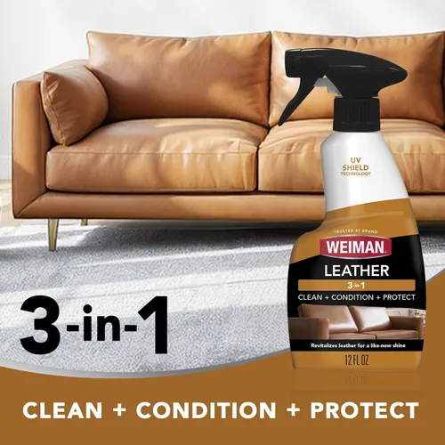 Miniatura 3 de Weiman - Kit limpiador de piel - No tóxico restaura las superficies de piel - Protección UV - Ayuda a prevenir el agrietamiento o la decoloración