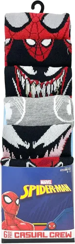 Miniatura 2 de Hyp Spiderman Venom Carnage Marvel Comics - Calcetines para hombre, paquete de 6 pares, Multi