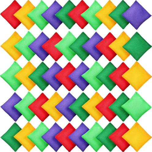 Jerify 72 mini pufs para niños, a granel, mini bolsas de frijoles coloridos para lanzar niños, familia y adultos, juegos de patio al aire libre para