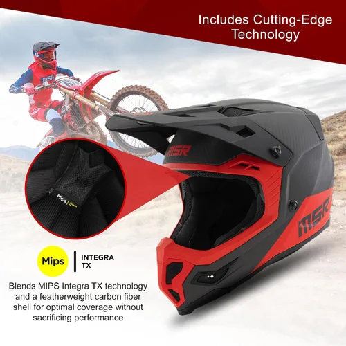 Miniatura 2 de MSR Casco de motocross hexagonal de carbono, motocross con MIPS