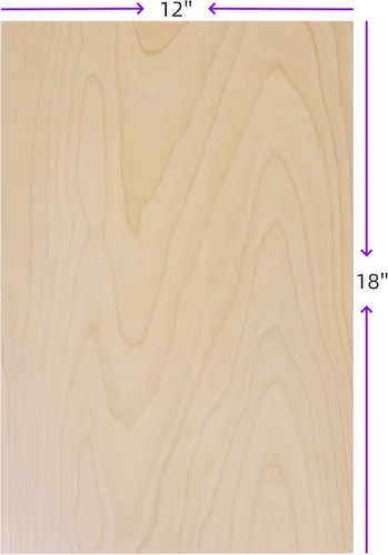Miniatura 2 de Madera contrachapada de abedul báltico de 1/8 x 12 x 18 pulgadas, paquete de 6, grado B/BB, núcleo sin huecos, listo para corte láser, hojas planas
