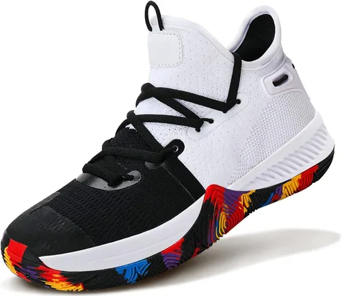 WETIKE - zapatillas de básquetbol antideslizantes para niños y niñas, zapatillas para correr al aire libre (niños pequeñosniños grandes)