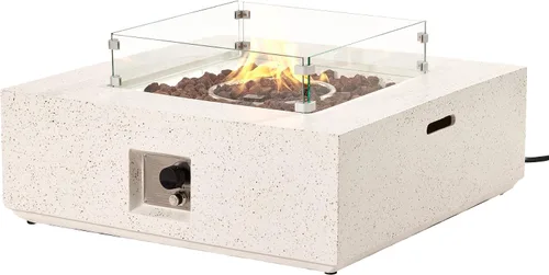 Miniatura 11 de SUNBURY Mesa de fuego de propano para exteriores de 35 pulgadas, mesa de fuego gris para patio de 50,000 BTU, mesa de fuego cuadrada de gas