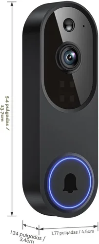 Miniatura 8 de Guggre Cámara de timbre de video inalámbrico 1080P, visión nocturna, almacenamiento en la nube (se vende por separado), solo Wi-Fi de 2.4 GHz