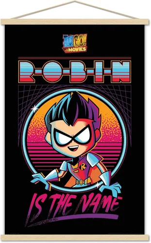 Miniatura 14 de Trends International DC Comics - Póster de pared de Teen Titans Go to The Movies-Robin, 14.725 x 22.375 pulgadas, versión enmarcada de madera