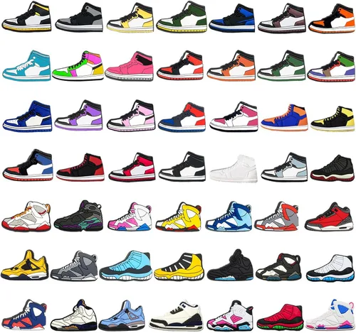 Farsky 50 dijes decorativos para zapatos de baloncesto, accesorios para niños, adolescentes, niños, niñas, hombres, pulseras para regalos de