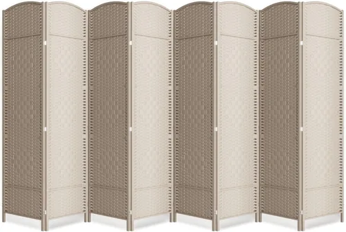 Miniatura 12 de Divisor de habitación de 4 paneles, pantalla de privacidad plegable de 6 pies, divisor de pared de panel plegable extra ancho con divisor de pared