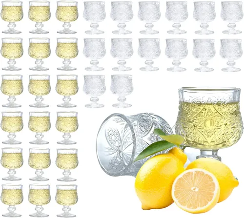 Miniatura 10 de Cordial Glasses, 1.7oz/1.7 fl oz, juego de 16 vasos de chupito, vasos de chupito con tallo/tequila/vasos de jerez