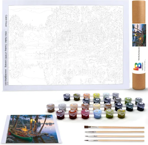 Miniatura 3 de Ledgebay Kit de Pintura por Números DIY para Adultos Lienzo Sin Marco: Kit de Pintura por Números de Principiante a Avanzado, los Kits Incluyen