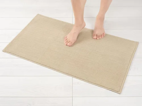 Miniatura 34 de American Soft Linen - Alfombra de baño antideslizante, 100% de algodón, 17 x 24 pulgadas, alfombras de baño lavables, tapetes peludos, color beige