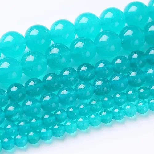 Miniatura 40 de 32 piezas de cuentas de piedra de jade de rodonita roja natural de 12 mm, cuentas sueltas redondas de piedra para fabricación de joyas, energía Jade