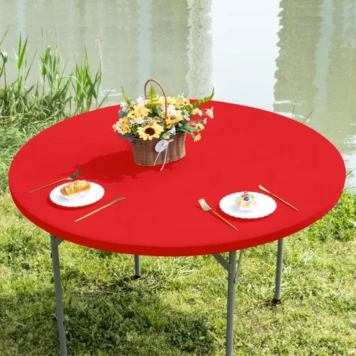 Miniatura 19 de Mantel cuadrado ajustable elástico de elastano para mesa, para comedor, cocina, hogar, fiesta, color azul marino, 34 x 34 pulgadas