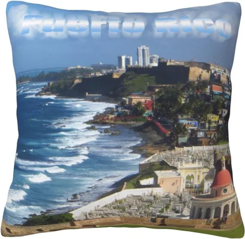 Miniatura 9 de ASYG Funda de cojín de Puerto Rico de 18 x 18 pulgadas, diseño de doble cara Puerto Rico 05