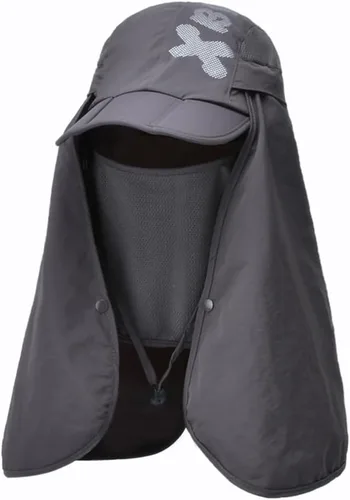 Miniatura 8 de Sombrero de pesca para hombres y mujeres, sombrero de protección solar UPF 50+, gorra plegable con solapa de malla para el cuello, correa resistente