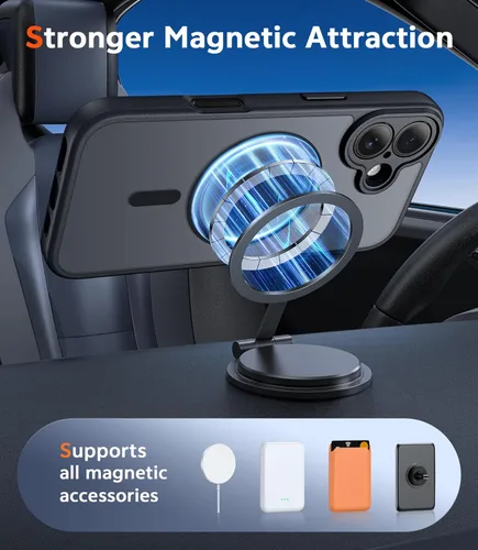 Miniatura 748 de FNTCASE Funda para iPhone 13 Pro-Max: Fundas magnéticas transparentes compatibles con Magsafe Slim anti amarillamiento protección contra caídas