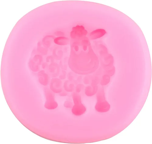 Miniatura 9 de ZiXiang Molde de silicona de animales de granja, vaca, cerdo, cabeza de oveja, molde de silicona para valla de jardín, molde de fondant para Estilo D