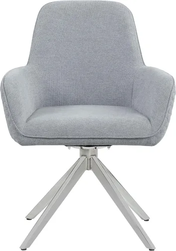 Miniatura 4 de Coaster Home Furnishings - Abby - Silla de comedor de tela - Base giratoria de 360 grados, brazos bajos y respaldo alto, asientos anchos