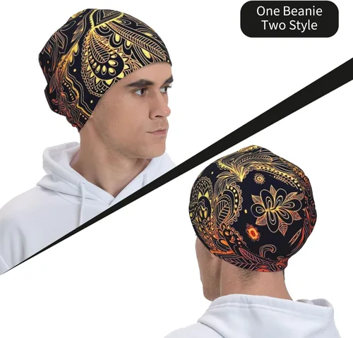 Miniatura 24 de Gorro africano holgado para adultos, tejido elástico, de calavera, gorro de invierno para exteriores para mujeres y hombres