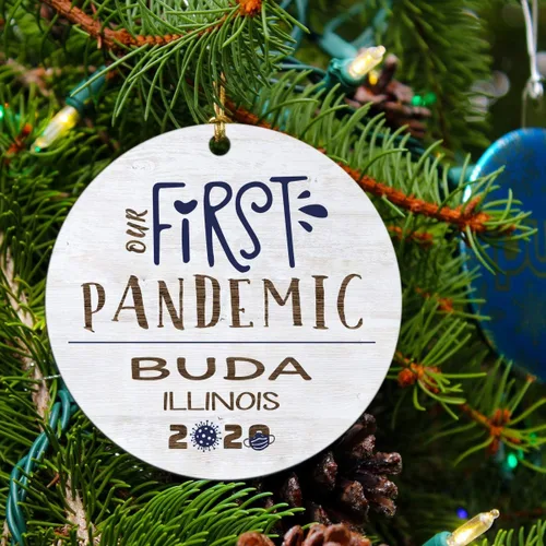 2020 Ornament Funny Pandemic Christmas Ornament Buda - Your City Ornament for Home Decor, Christmas Decoration