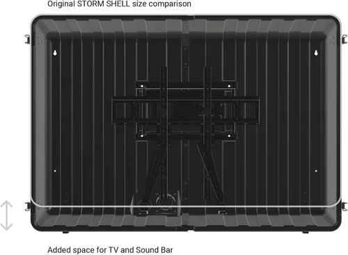 Miniatura 6 de Storm Shell XL Carcasa para TV Exterior y Barra de Sonido de 44 Pulgadas Resistente a la Intemperie