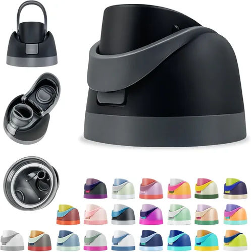 Miniatura 21 de Tapa de repuesto compatible con botella de agua Owala FreeSip a prueba de fugas, tapa abatible reutilizable, accesorio para vasos de 16 onzas, 24