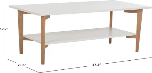 Miniatura 3 de Safavieh Home Collection Caraway - Mesa de centro blanca y natural