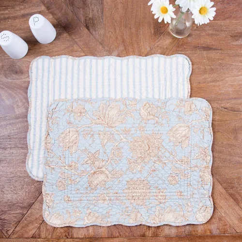 Miniatura 3 de C&F Home Penelope - Juego de 6 manteles individuales 100% algodón, 13 x 19 pulgadas, versátil, primavera, verano, hogar, cocina, comedor, mesa