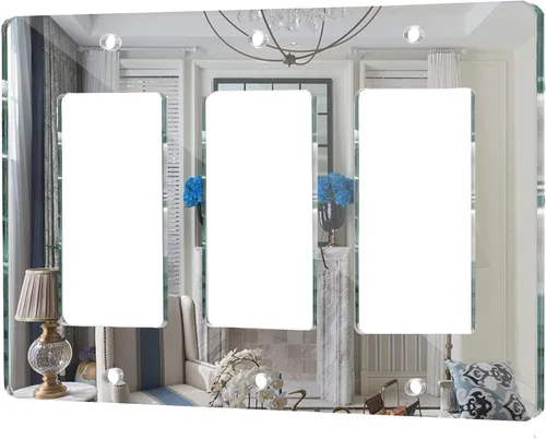 Miniatura 19 de 10 placas para interruptor de luz de espejo, salida de doble orificio de 4.72 x 2.91 pulgadas, cubierta de luz de interruptor, placas de pared