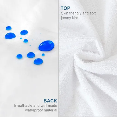 Miniatura 3 de Moonsea Protector de colchón King con cremallera, funda de colchón con superficie de rizo ultra suave, funda impermeable de 6 lados para niños