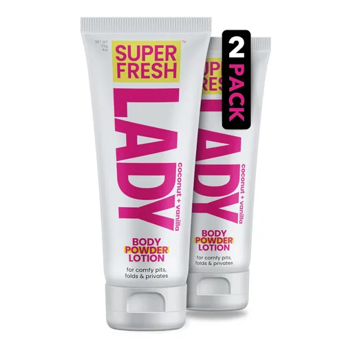 Miniatura 10 de Super Fresh Lady Parts - Loción desodorante con protección en polvo, para senos, partes privadas, entrepierna y muslo interior, absorbe el sudor
