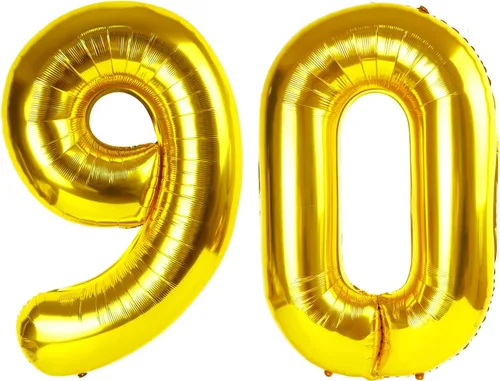 Miniatura 356 de Globo de cumpleaños número 4 dorado de 40 pulgadas, globos gigantes del número cuatro 14 24 34 40 44 2024, globos grandes de lámina de mylar para Oro