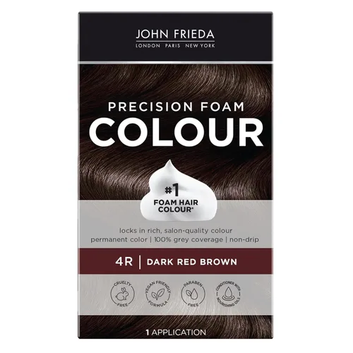 Miniatura 22 de Espuma de color John Frieda, precisión 4R Rojo Oscuro Marrón