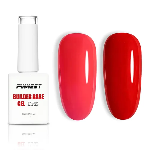 Miniatura 25 de Kit de Gel Constructor Gel Base de Goma Esmalte de Uñas, 15ml*2pcs (0.51 fl oz x 2 piezas) Para Engrosamiento de Uñas, Extensión de Fortalecimiento